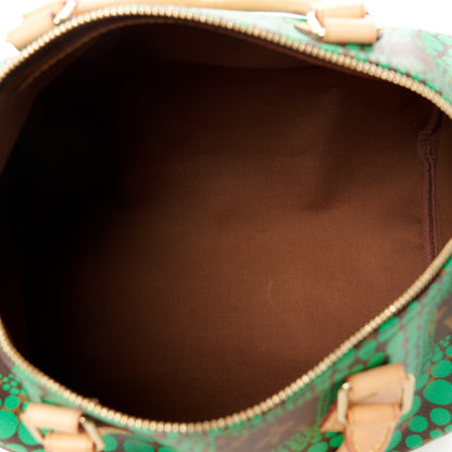 Louis Vuitton Monogram Kusama Town Speedy 30 Green 5 of 15