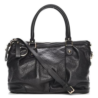 Gucci Guccissima Medium Sukey Top Handle Bag Black 1 of 8