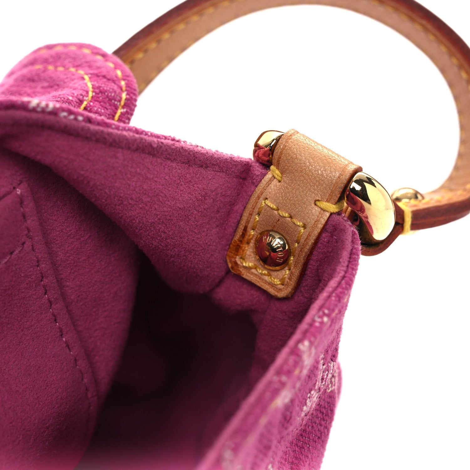 Louis Vuitton Monogram Denim Mini Pleaty Fuchsia 9 of 10