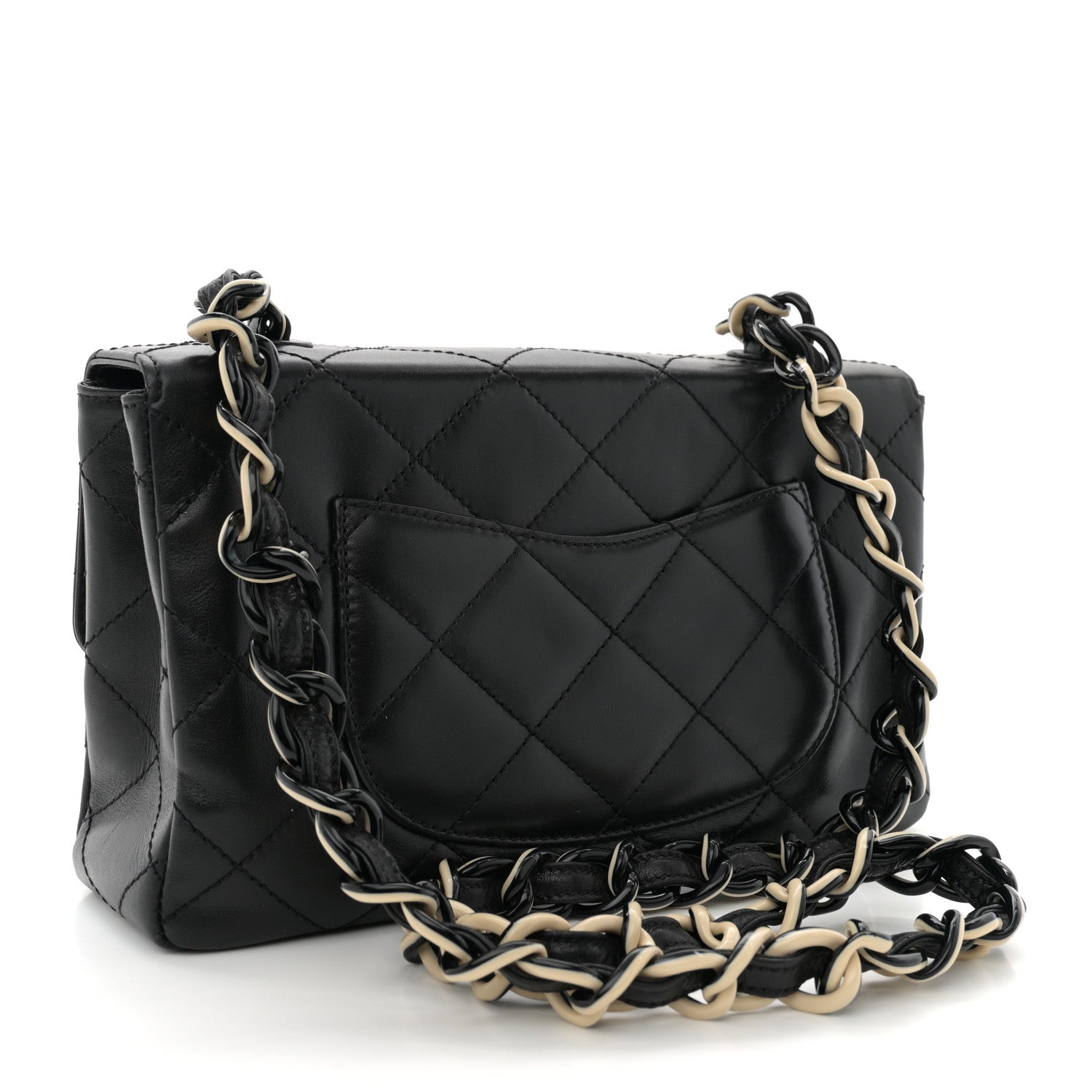 Chanel Lambskin Bekko Resin Medium Single Flap Black 3 of 12