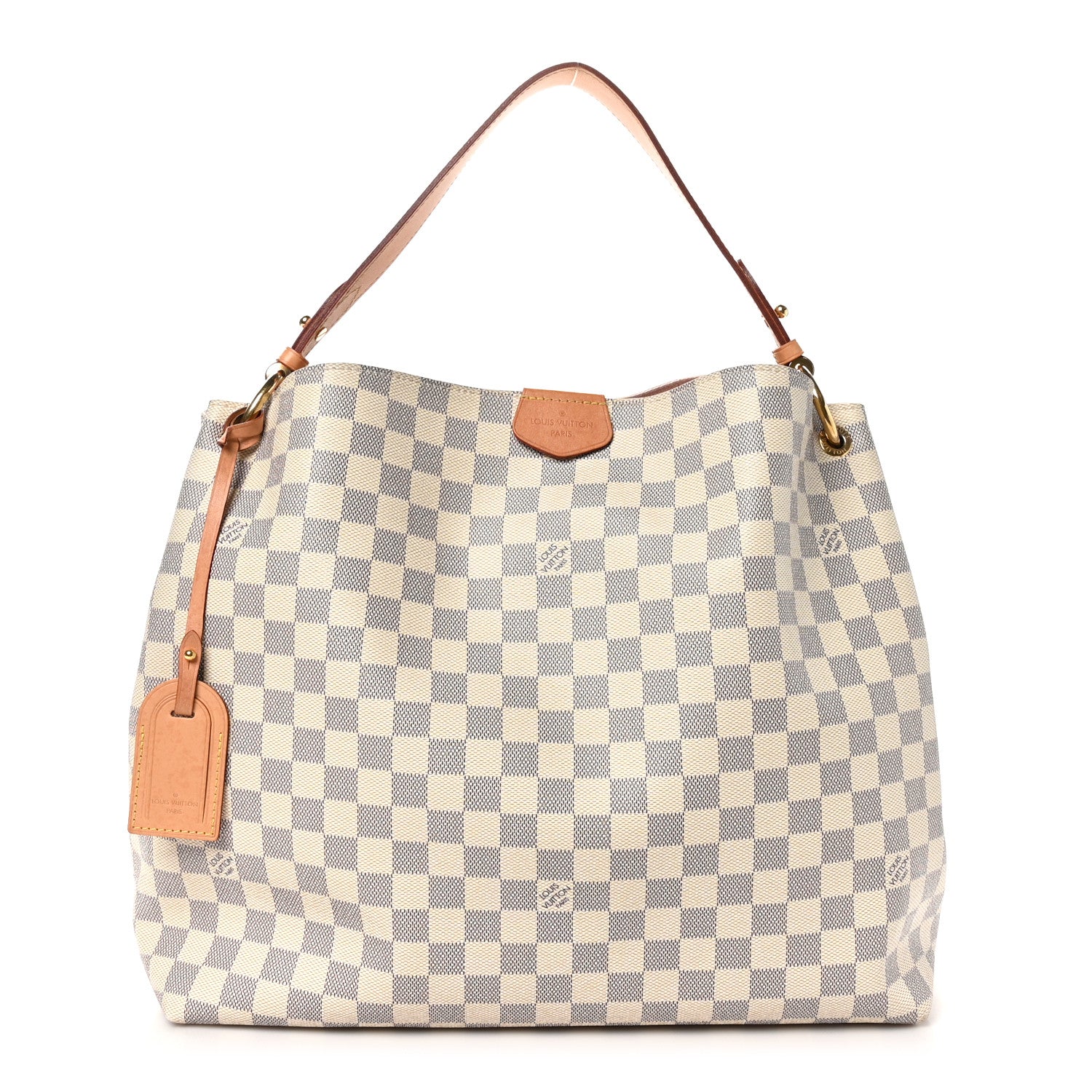 Louis Vuitton Damier Azur Graceful MM Rose Ballerine 1 of 9