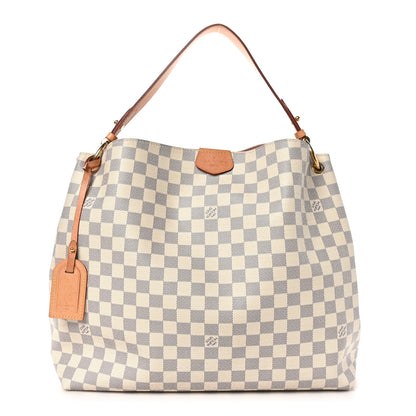 Louis Vuitton Damier Azur Graceful MM Rose Ballerine 1 of 9