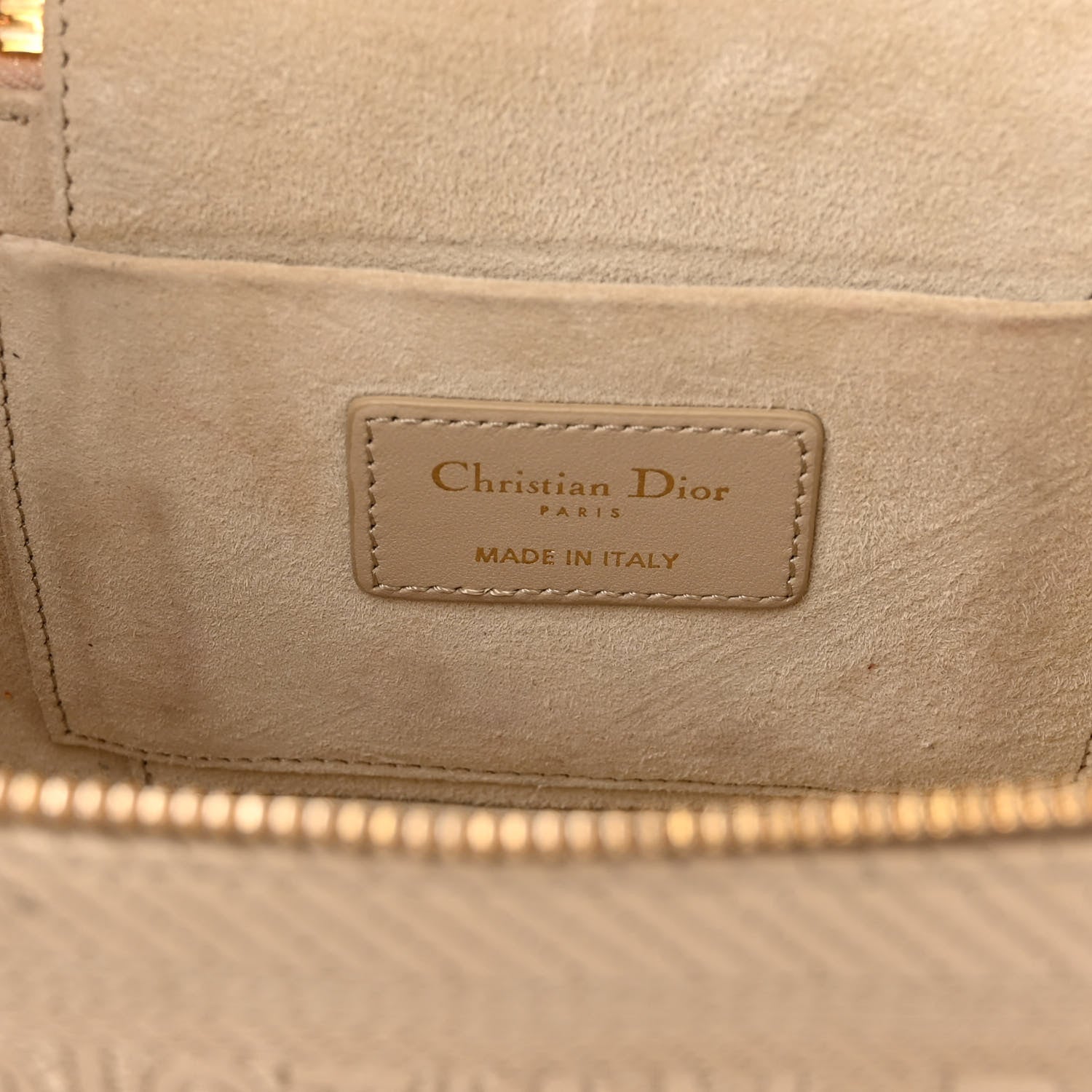 Christian Dior Lambskin Cannage Small Diortravel Vanity Case Light Beige 6 of 13