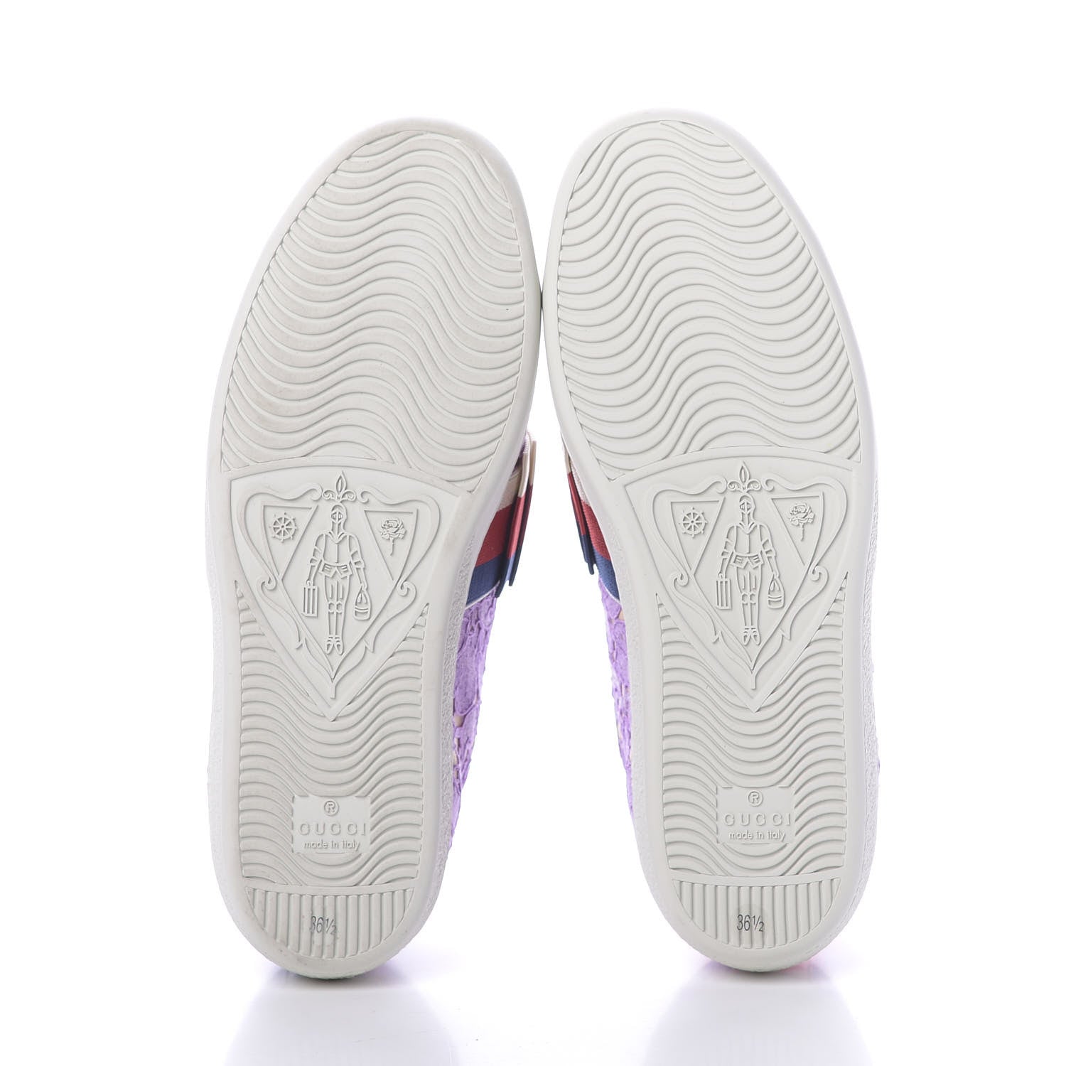 Gucci Lace Crystal Sylvie Web Flower Leaf Womens Ace Sneakers 36.5 Wisteria Perfect Pink 6 of 11