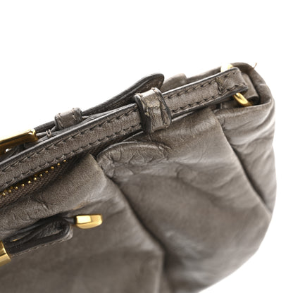 Prada Vitello Shine Mordore Wristlet Clutch Argilla 12 of 13