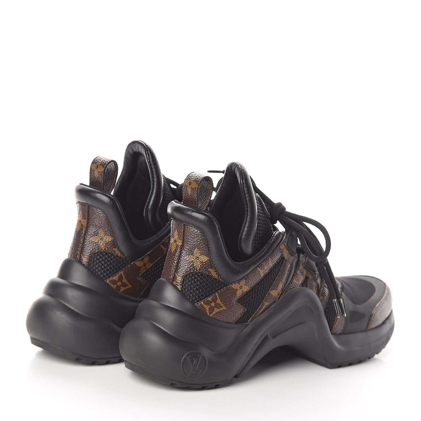 Calfskin Patent Monogram LV Archlight Sneakers 37 Black