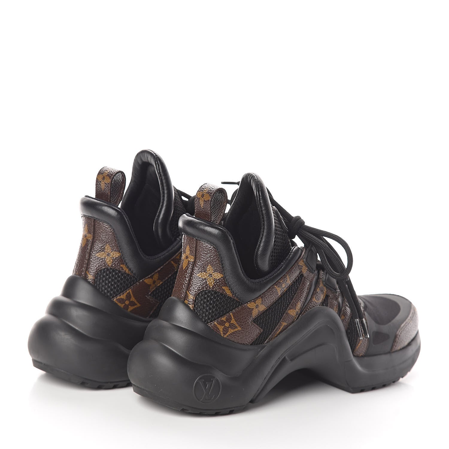 Louis Vuitton Calfskin Patent Monogram LV Archlight Sneakers 37 Black 4 of 8