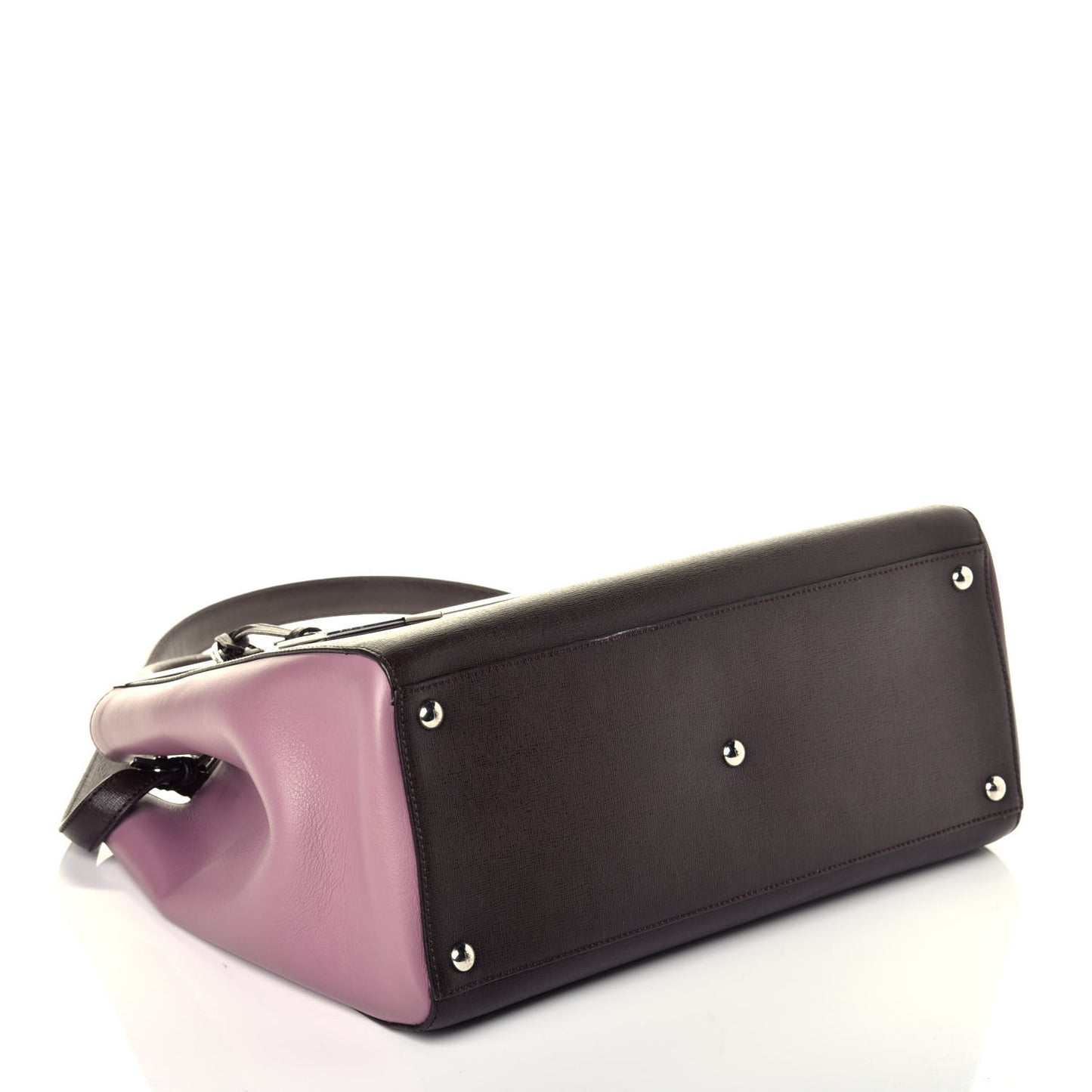 Vitello Elite Colorblock Regular 2Jours Tote Caffe Noir Bordeaux Glicine
