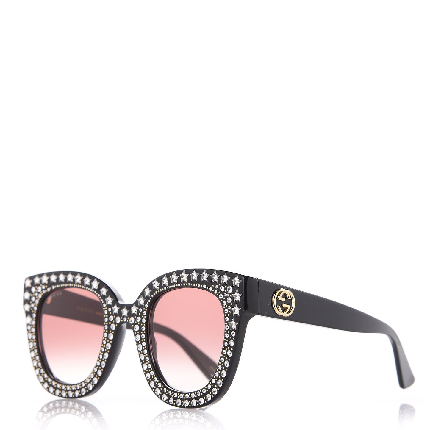 Acetate Stars Cat Eye Sunglasses GG0116S Black