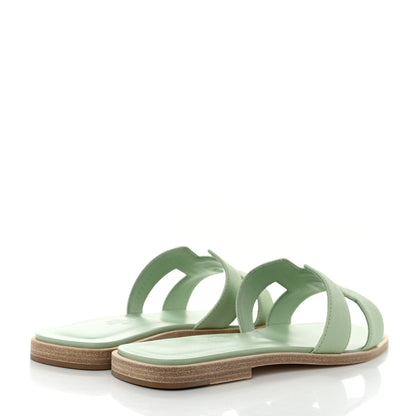 Hermes Epsom Oran Sandals 36 Vert Jade 4 of 9