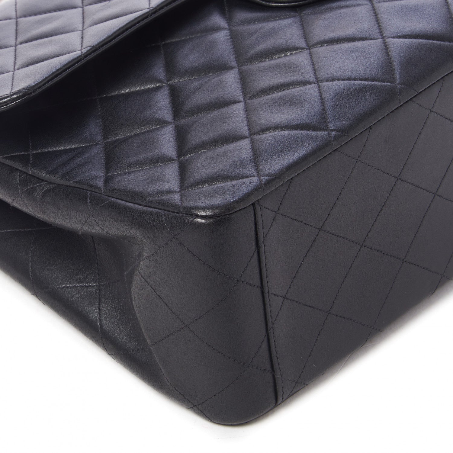 Chanel Lambskin Quilted XL Jumbo Single Flap Black 6 of 10