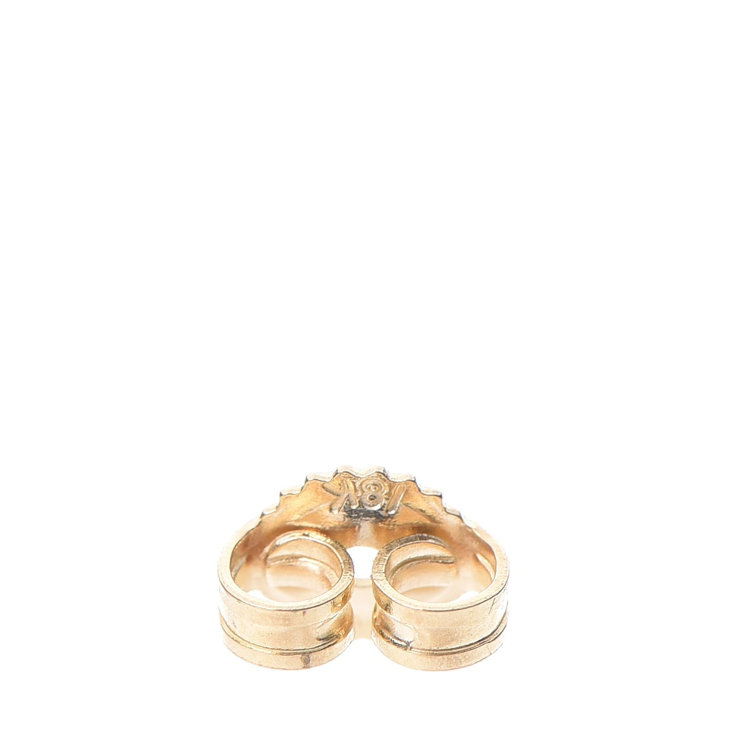 18K Yellow Gold Freshwater Pearl 6mm Infinity Earrings