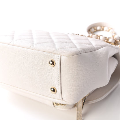 Chanel Caviar Quilted Medium Business Affinity Flap White 8 of 11