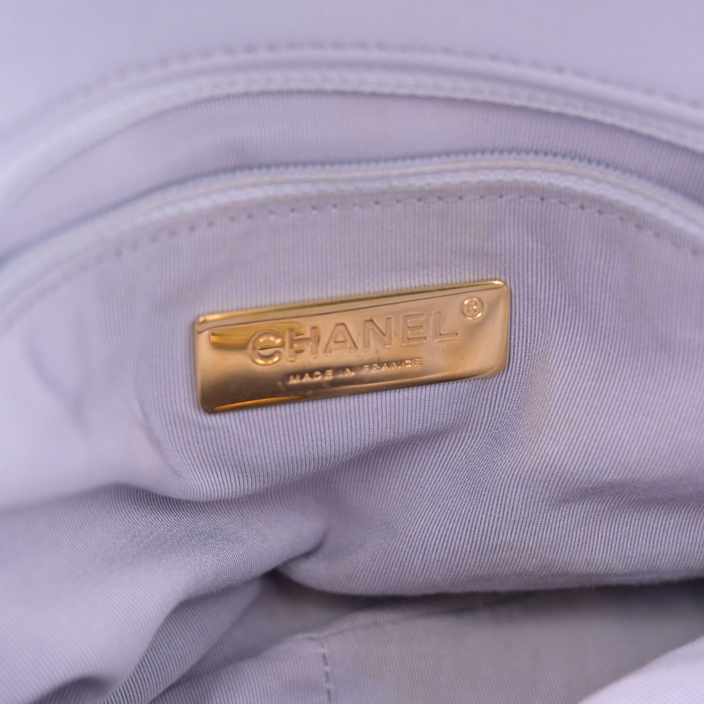Lambskin Quilted Medium Chanel 19 Flap Light Purple