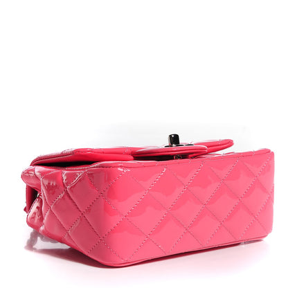 Chanel Patent Quilted Mini Square Flap Pink 4 of 9