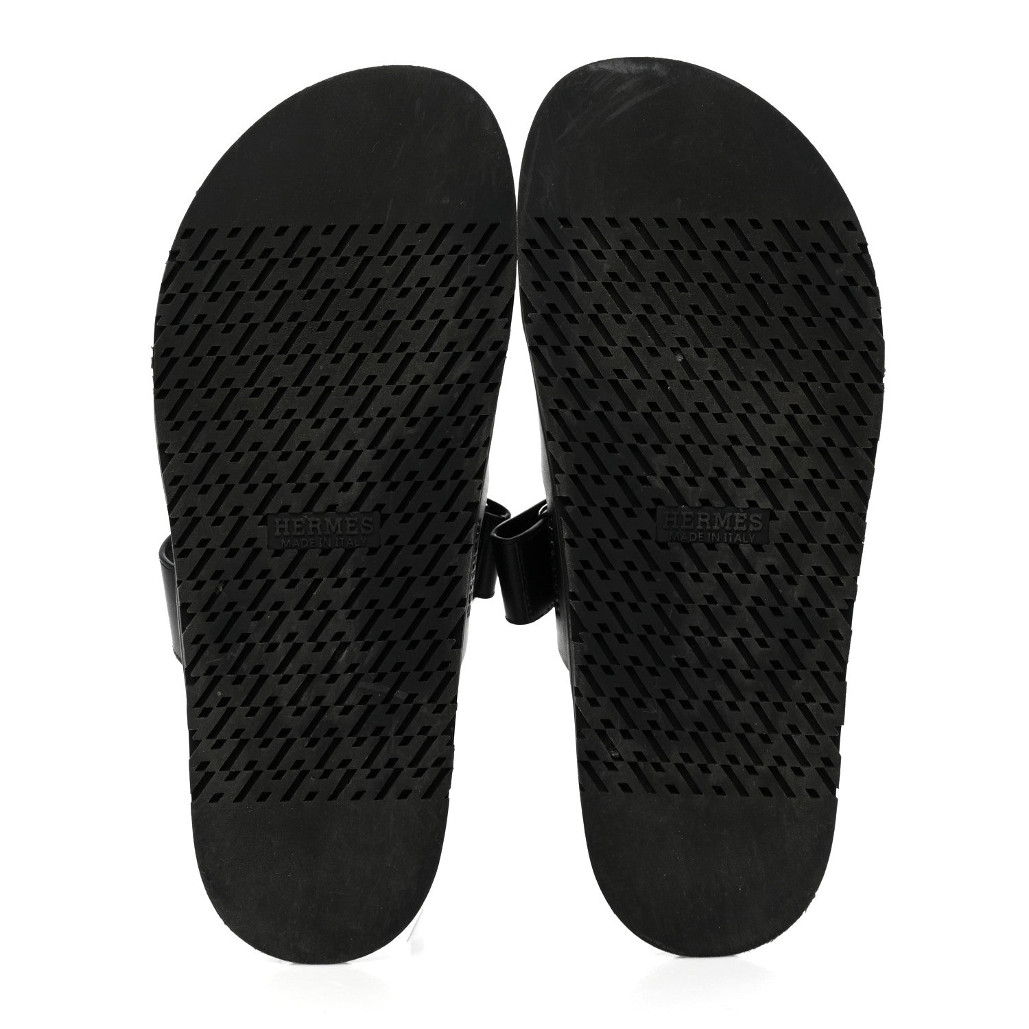 Hermes Calfskin Mens Chypre Sandals 43 Black 5 of 9