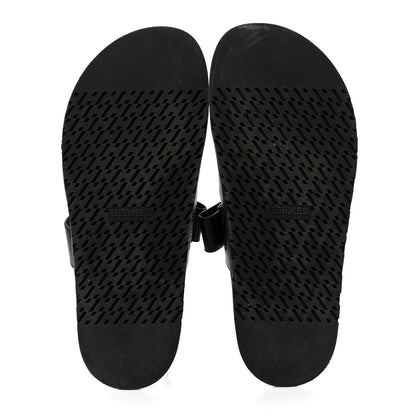 Hermes Calfskin Mens Chypre Sandals 43 Black 5 of 9