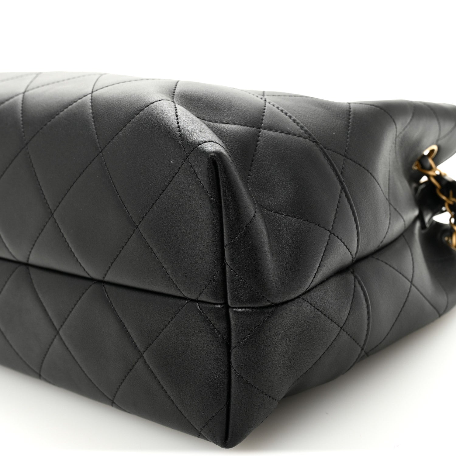 Chanel Calfskin Quilted Large Coco Base Shopping Bag Black 10 of 10