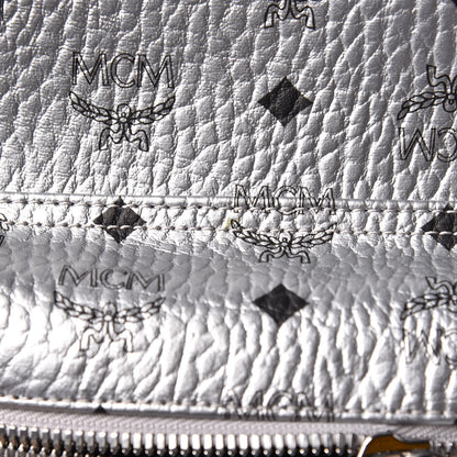 MCM Metallic Visetos Medium Side Stud Stark Backpack Berlin Silver 8 of 14