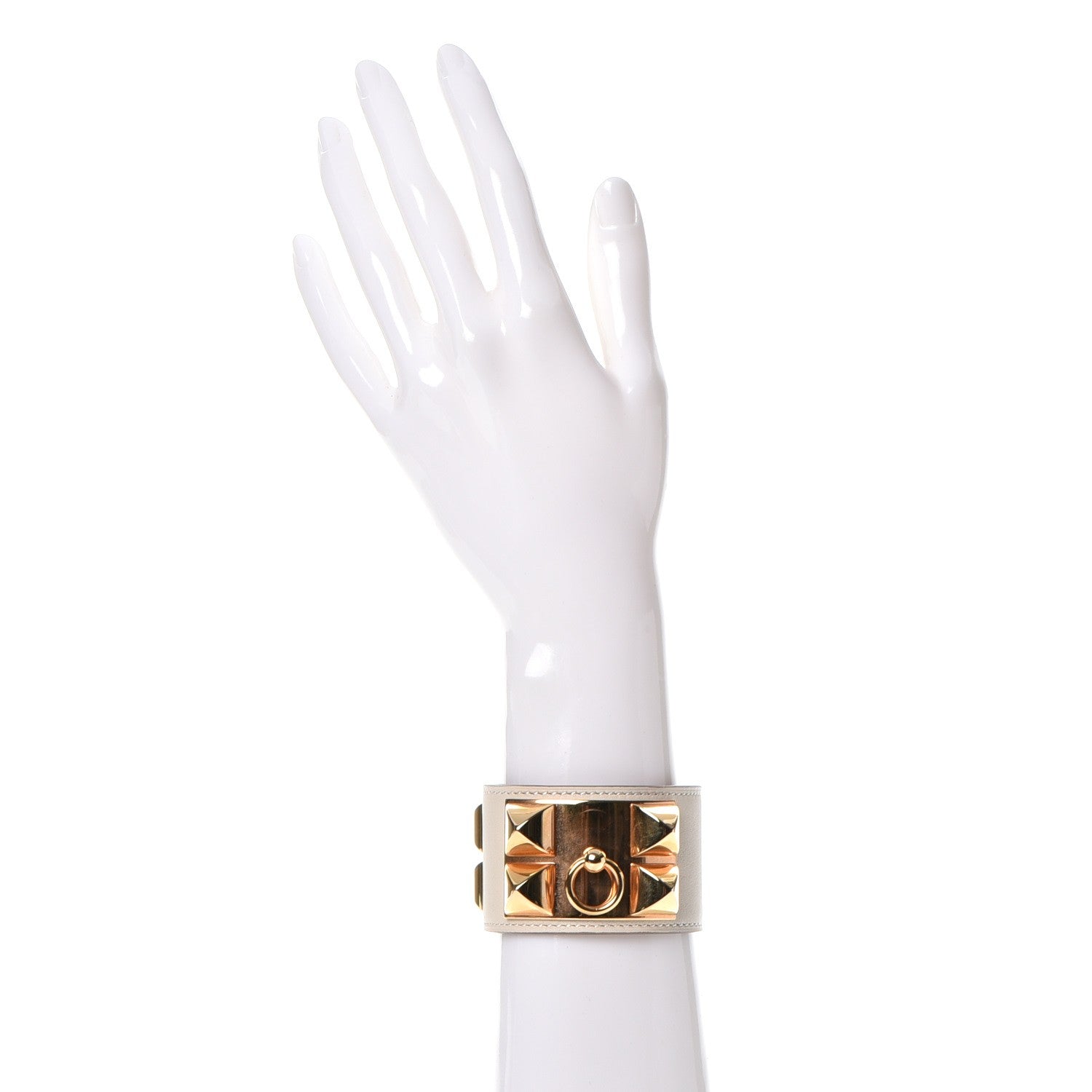 Hermes Swift Collier de Chien CDC Bracelet S Craie 2 of 10