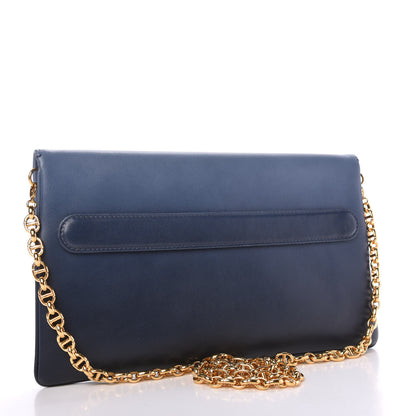 Christian Dior Smooth Calfskin Medium Diordouble Chain Bag Indigo Blue 3 of 10