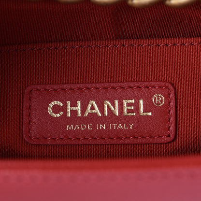Chanel Caviar Chevron Quilted Medium Boy Flap Red 9 of 10