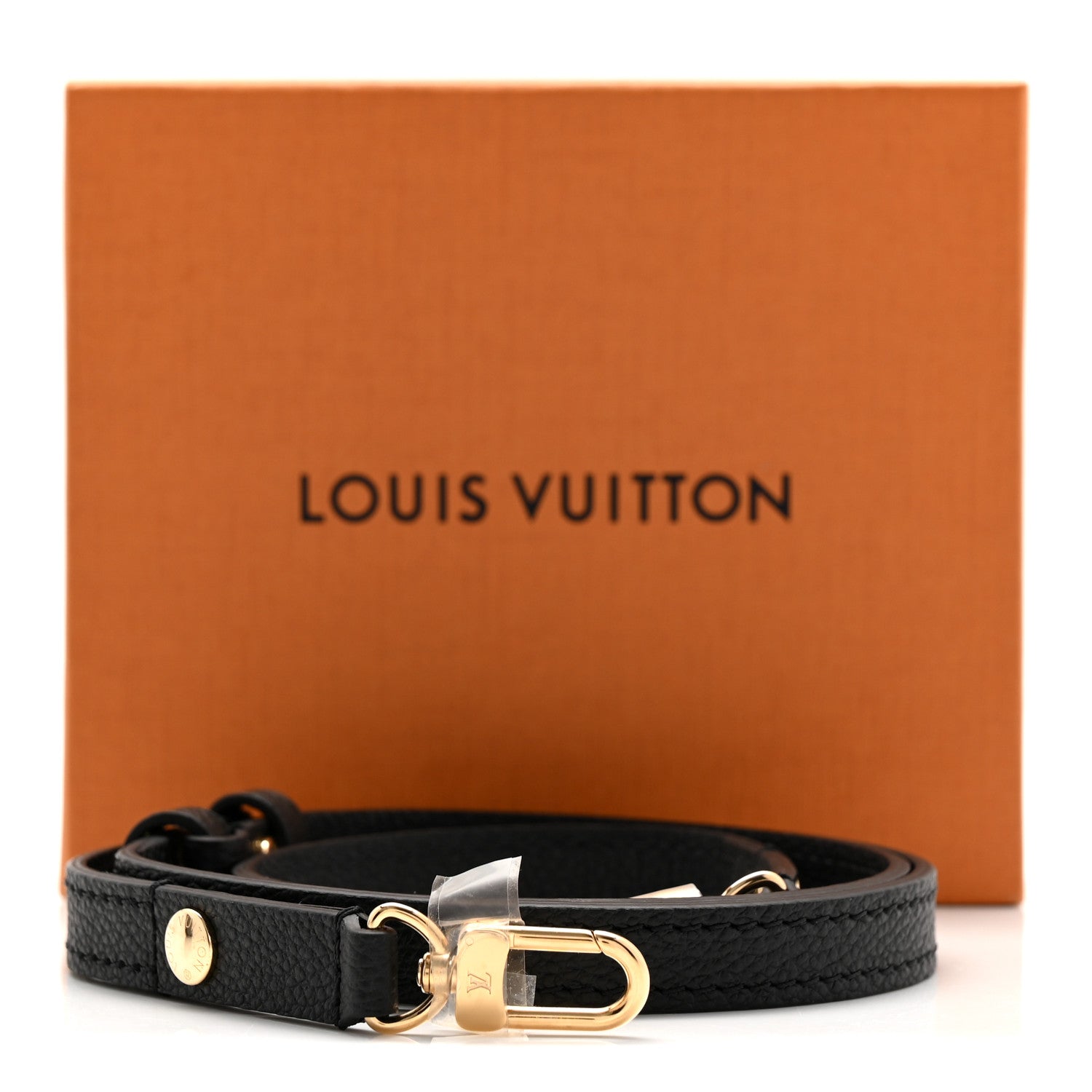 Louis Vuitton Calfskin 16mm Adjustable Shoulder Strap Black 4 of 4