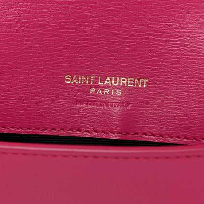 Saint Laurent Smooth Calfskin Monogram Phone Holder Crossbody Fuchsia Couture 6 of 15