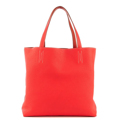 Hermes Taurillon Clemence Double Sens 45 Reversible Tote Peony Sanguine 1 of 10