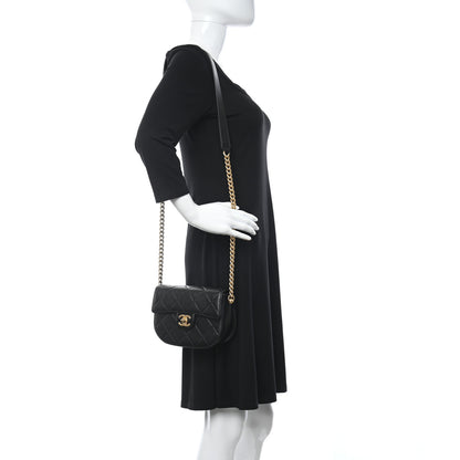 Chanel Calfskin Quilted Moon Messenger Black 2 of 12