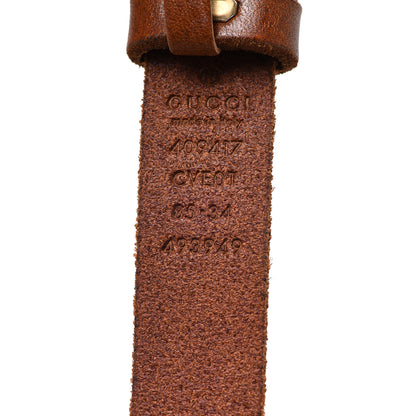 Gucci Faded Calfskin Double G 20mm Belt 85 34 Cuir 4 of 5