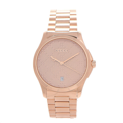 Gucci Stainless Steel 38mm G-Timeless Diamante Quartz Watch Rose 1 of 11