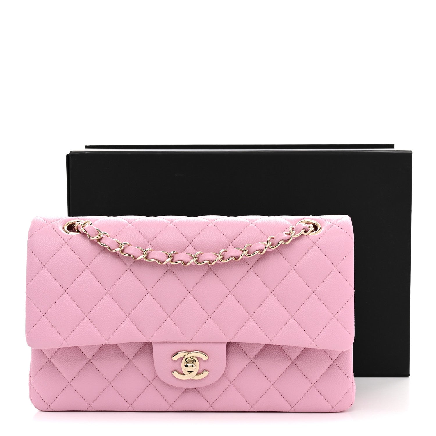 Chanel Caviar Quilted Medium Double Flap Light Pink 11 of 11