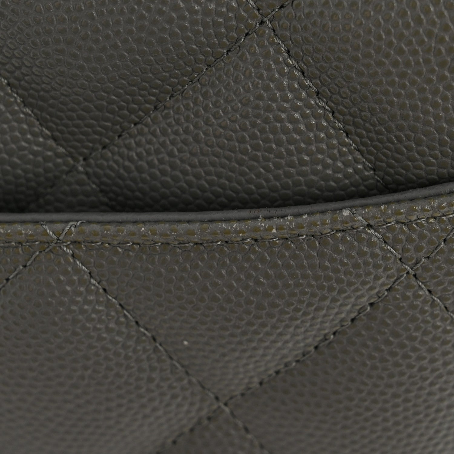 Chanel Caviar Quilted Jumbo Double Flap Grey 13 of 13