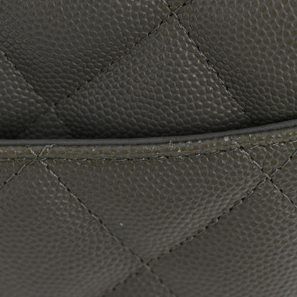 Chanel Caviar Quilted Jumbo Double Flap Grey 13 of 13