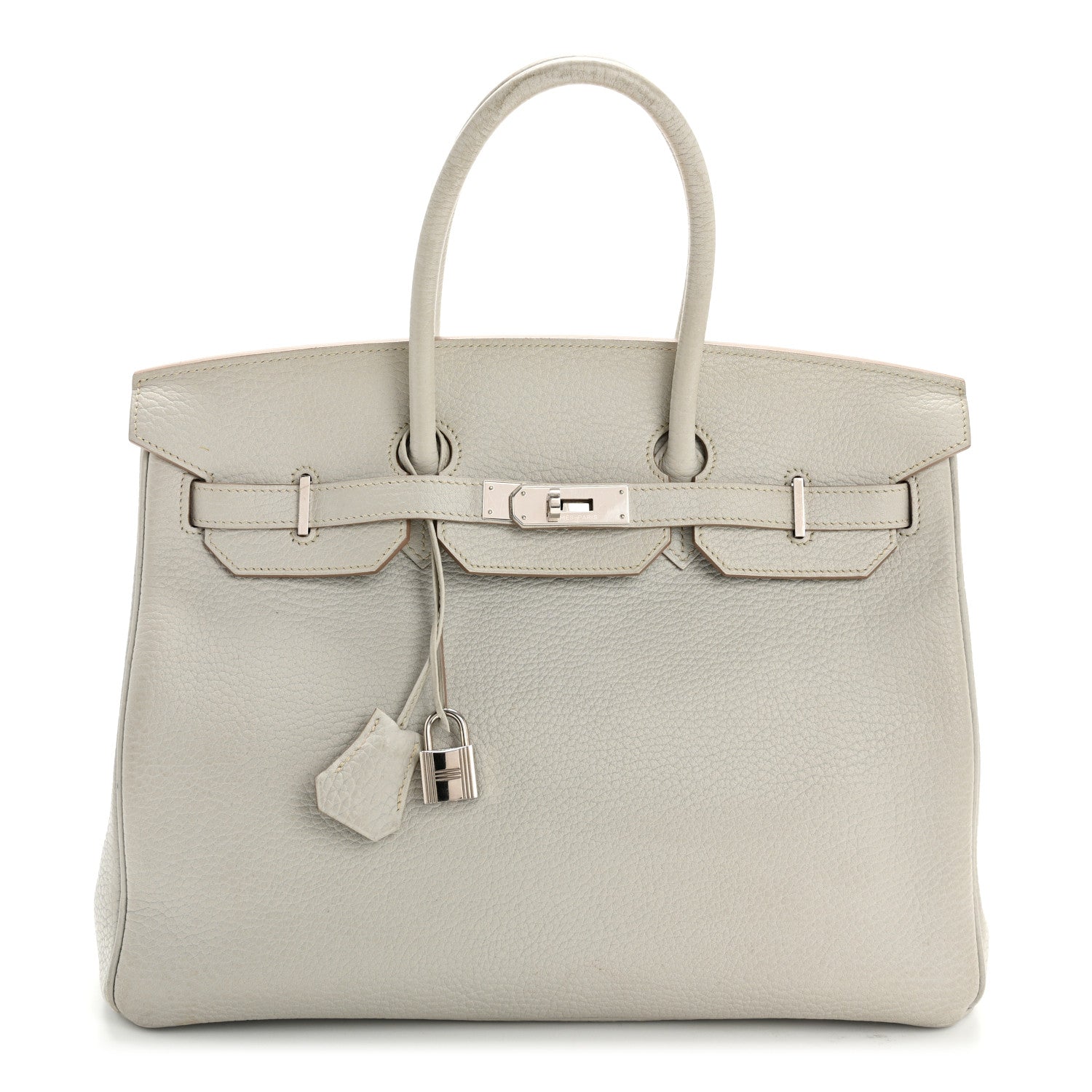 Hermes Taurillon Clemence Birkin 35 Gris Perle 1 of 15