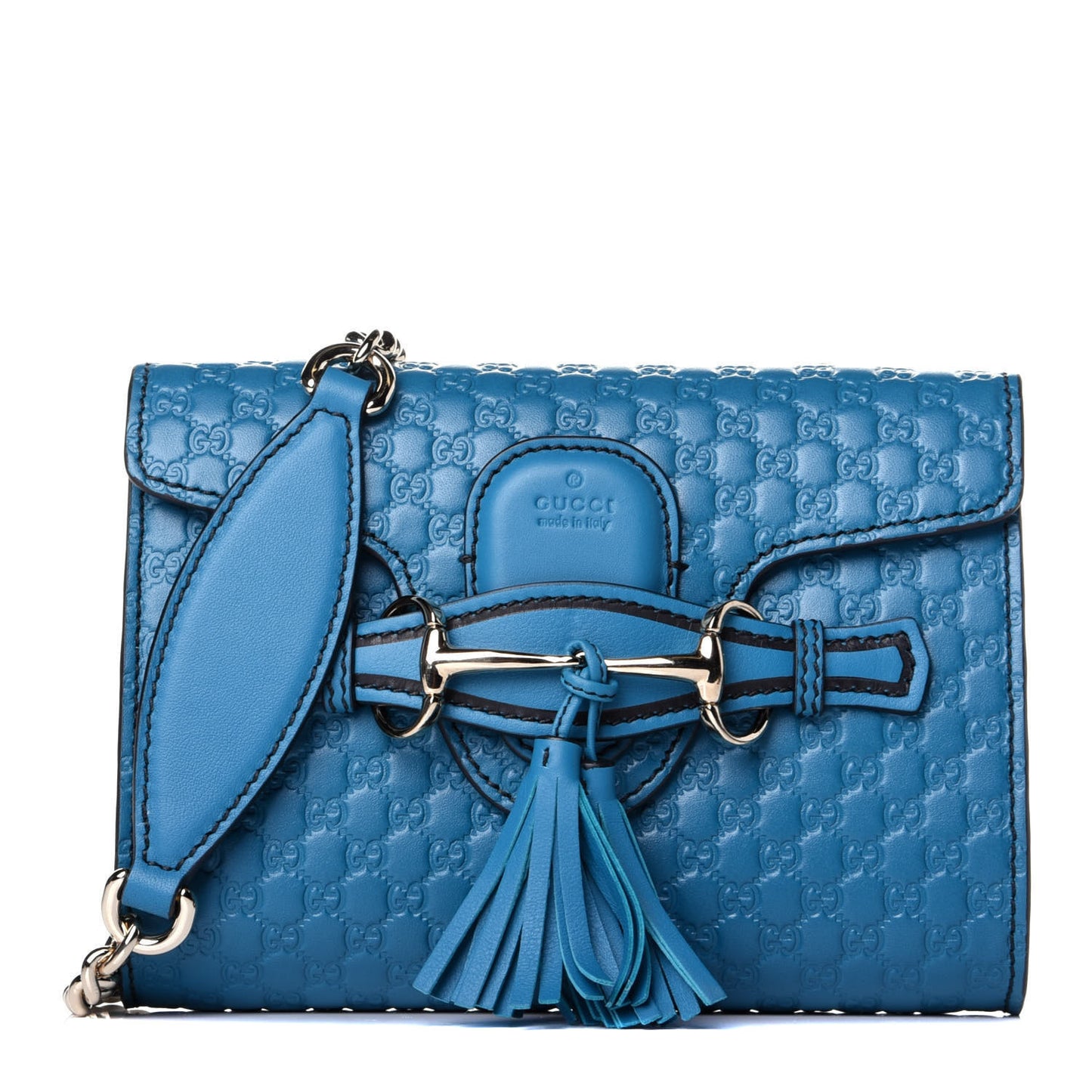 Microguccissima Mini Emily Shoulder Bag Deep Cobalt