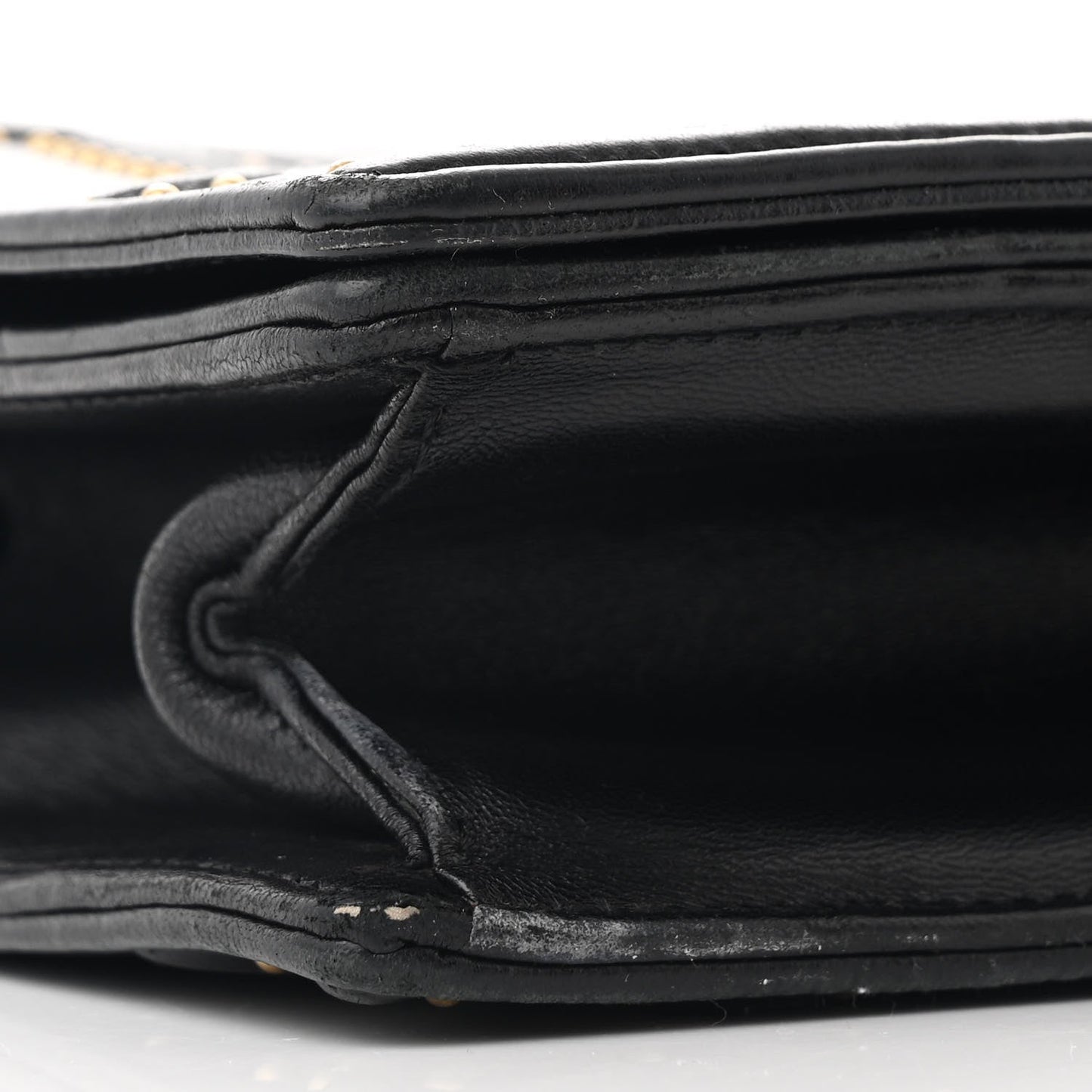 Lambskin Studded Medium Diorama Flap Bag Black