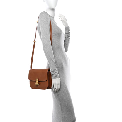 Celine Natural Calfskin Medium Classic Box Flap Bag Tan 2 of 14