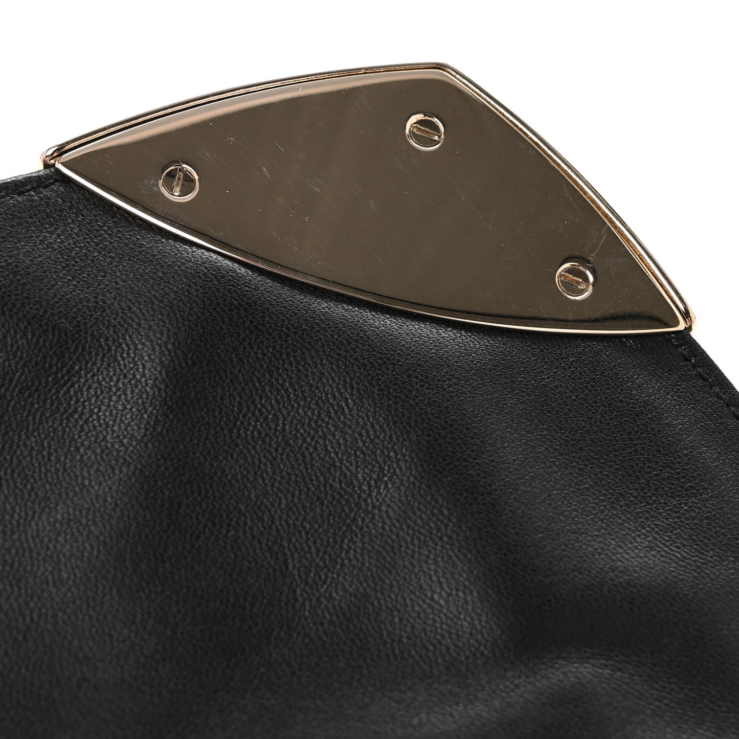 Metallic Snakeskin Lambskin Clutch Black Multicolor
