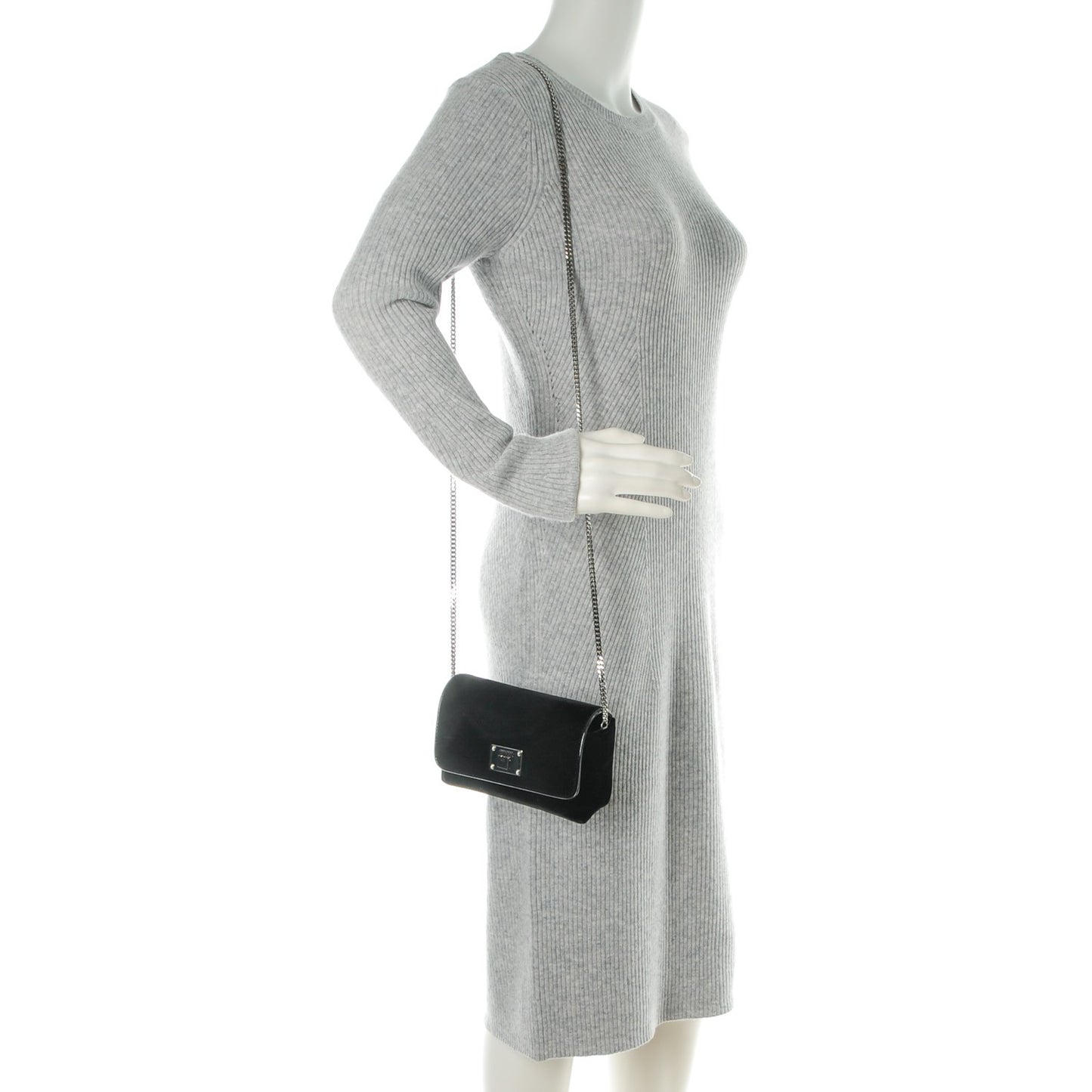 Velvet Mini Ruby Crossbody Bag Black