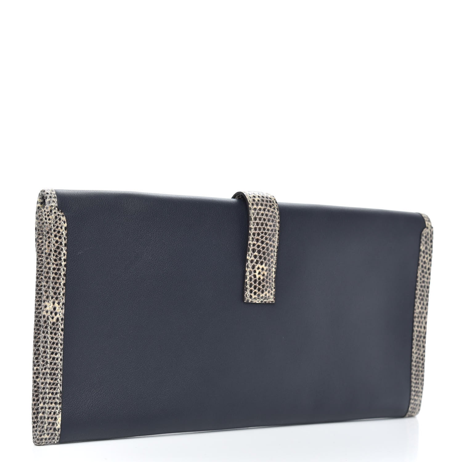 Hermes Swift Lizard Jige Elan Touch 29 Clutch Bleu Nuit Ombre 3 of 10