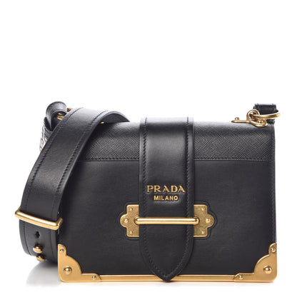 Prada City Calf Saffiano Cahier Bag Black 1 of 8