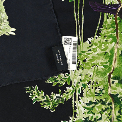 Hermes Silk Equateur Scarf 90 Black Vert Bleu 4 of 4