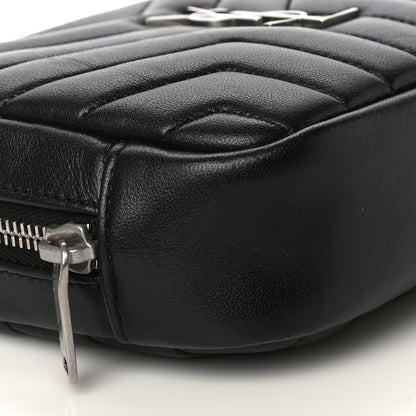 Saint Laurent Lambskin Y Quilted Monogram Loulou Cosmetic Case Black 8 of 9
