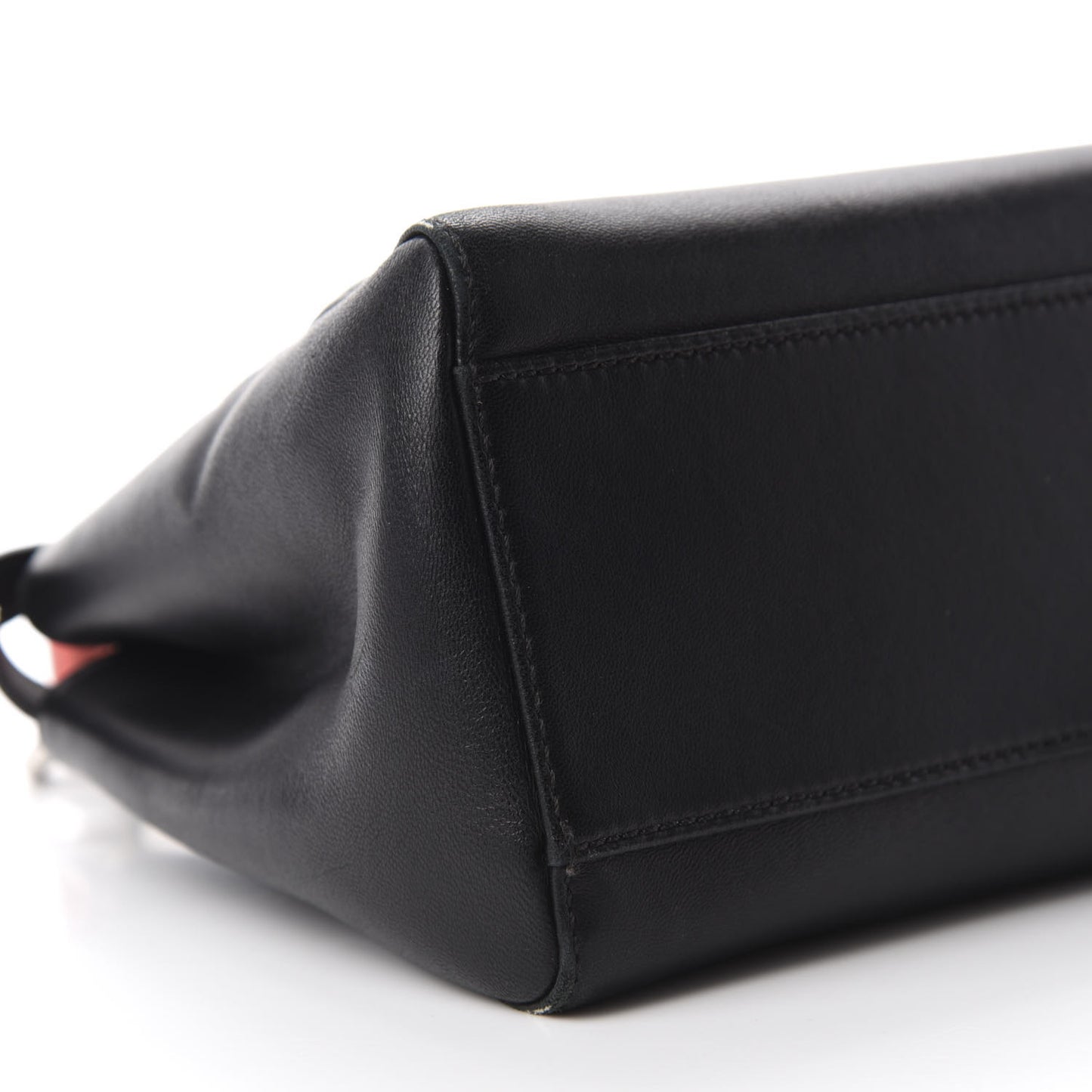 Nappa Colorblock Mini Peekaboo Iconic Satchel Black White Ecstasy