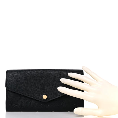 Louis Vuitton Empreinte Sarah Wallet NM Black 2 of 11