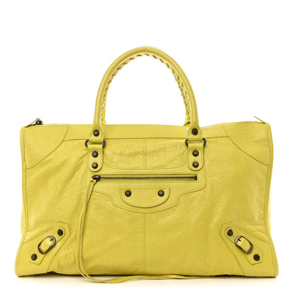 Balenciaga Agneau Classic Hardware Work Jaune Poussin 1 of 12