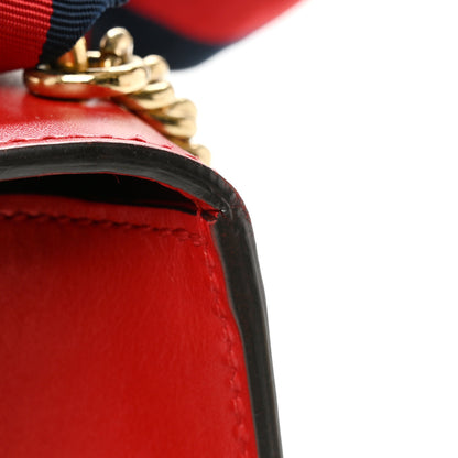 Gucci Calfskin Mini Sylvie Chain Shoulder Bag Hibiscus Red 12 of 12