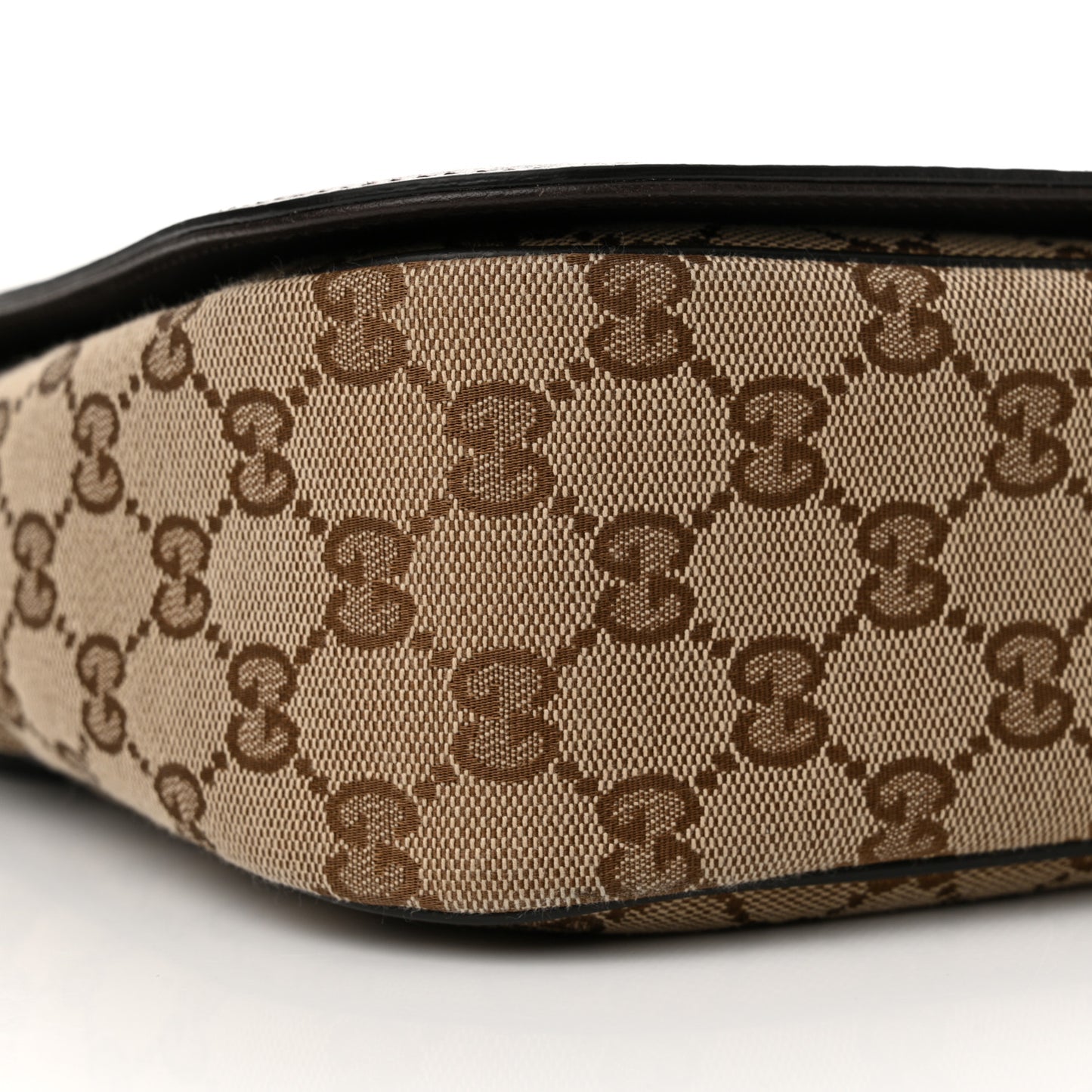 Monogram Flap Messenger Bag Beige Dark Brown